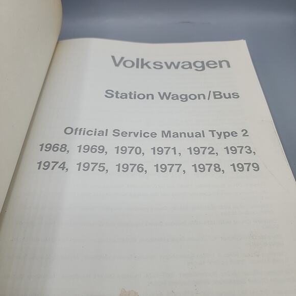 Volkswagen Official Service Manual for Station Wagon Bus 1968-1979 Good - Picture 5 of 14